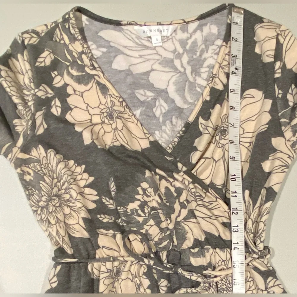 DownEast Floral Faux-Wrap Maxi Dress, size S - Picture 7 of 10